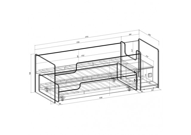 Детская выкатная кровать Легенда К302.41 в Нерюнгри